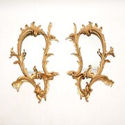 Pair Of Antique French Carved Gilt Wood Mirrors