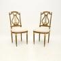 Pair of Antique French Gilt Wood Side Chairs