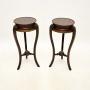 Pair of Antique French Mahogany Side Tables