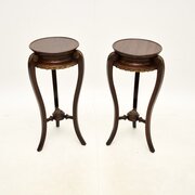 Pair Of Antique French Mahogany Side Tables