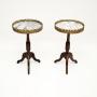 Pair of Antique French Marble Top Wine Tables