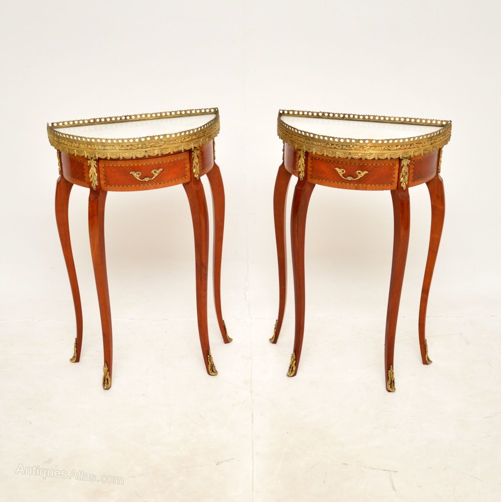 Pair Of Antique French Marble Top Side Tables Antiques Atlas
