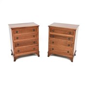 Pair Of Antique Georgian Style Mahogany Chests