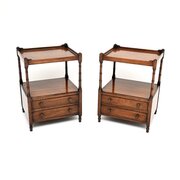 Pair Of Antique Georgian Style Mahogany Side Table