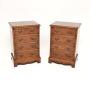 Pair of Antique Georgian Style Walnut Bedsides