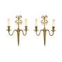 Pair of Antique Gilt Bronze Wall Sconce Lights