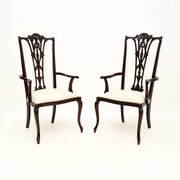 Pair of Antique Mahogany Chippendale Chairs