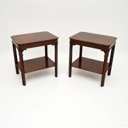 Pair Of Antique Mahogany Side Tables