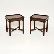 Pair Of Antique Mahogany Side Tables