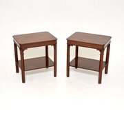 Pair Of Antique Mahogany Side Tables