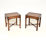 Pair Of Antique Mahogany Side Tables
