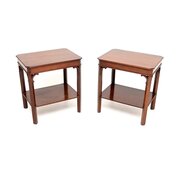 Pair Of Antique Mahogany Side Tables