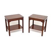 Pair Of Antique Mahogany Side Tables
