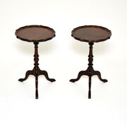 Pair Of Antique Mahogany Wine Tables