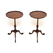 Pair Of Antique Mahogany Wine Tables