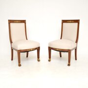 Pair Of Antique Neoclassical Mahogany Side Chairs