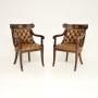 Pair of Antique Regency Period Mahogany Armchairs