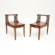 Pair Of Antique Regency Style Mahogany Side Tables