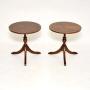 Pair of Antique Regency Style Walnut Side Tables