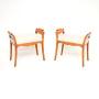 Pair of Antique Swedish Birch Biedermeier Stools