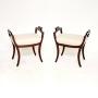 Pair of Antique Swedish Mahogany Stools