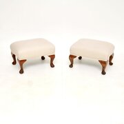 Pair Of Antique Walnut Foot Stools