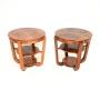 Pair of Art Deco Figured Walnut Side Tables