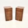 Pair of Art Deco Walnut Bedside Cabinets