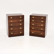 Pair Of Danish Vintage Rosewood Bedside Chests