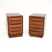 Pair Of Danish Vintage Rosewood Bedside Chests