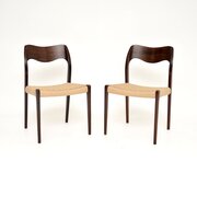 Pair Of Danish Vintage Rosewood Model 71 Chairs
