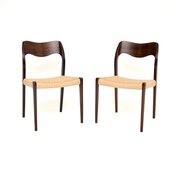 Pair Of Danish Vintage Rosewood Side Chairs