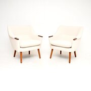 Pair Of Danish Vintage Teak Armchairs