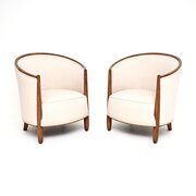 Pair Of French Art Deco Armchairs By Paul Follot