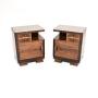 Pair of French Art Deco Walnut Bedside Cabinets
