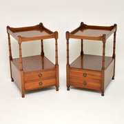 Pair Of Georgian Style Mahogany Side Tables