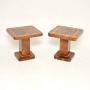 Pair of Inlaid Walnut Art Deco Side Tables