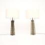 Pair of Italian Murano Glass Quatrefoil Lamps
