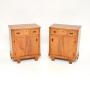 Pair of Swedish Art Deco Walnut Bedside Cabinets