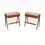 Pair Of Swedish Vintage Teak Bedside Tables