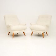 Pair Of Vintage Danish Armchairs By Berga Mobler