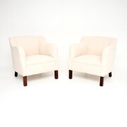 Pair Of Vintage Danish Cabinetmaker Armchairs