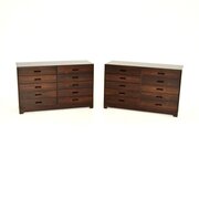 Pair Of Vintage Danish Rosewood Chests