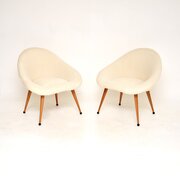 Pair Of Vintage French Pod Armchairs