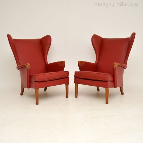 Antiques Atlas - Pair Of Vintage Parker Knoll Wing Back Armchairs