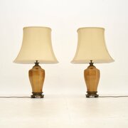 Pair Of Vintage Porcelain Table Lamps