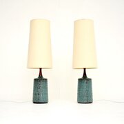Pair Of Vintage Swedish Ceramic Table Lamps