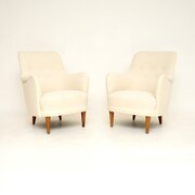 Pair Of Vintage Swedish Samsas Armchairs