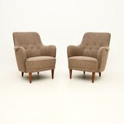 Pair Of Vintage Swedish Samsas Armchairs