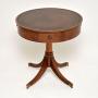 Regency Style Mahogany Leather Top Drum Table